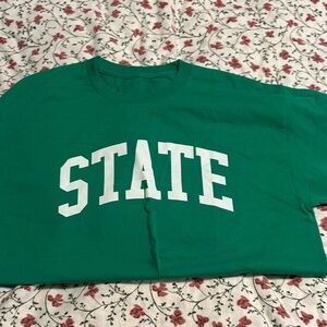Green 'STATE' Graphic T-Shirt